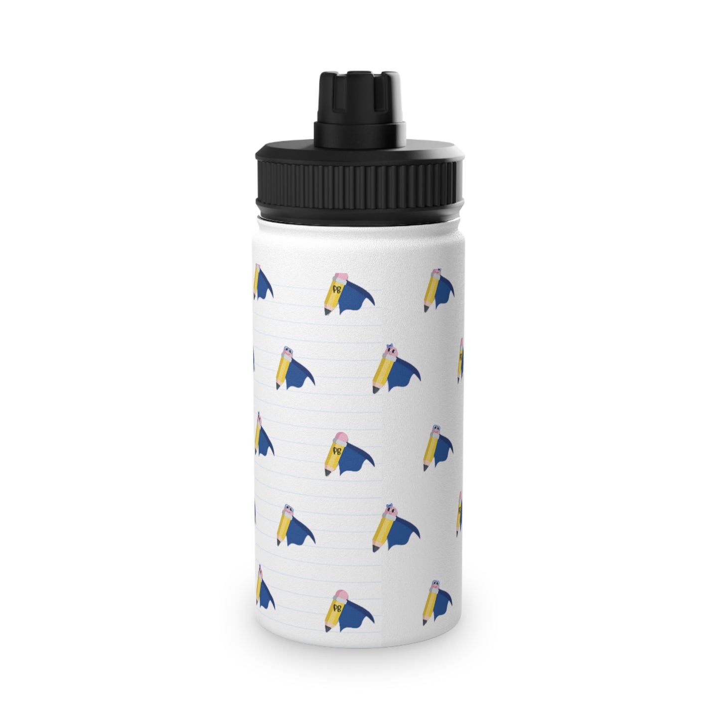 Cute Cartoon Water Bottle with Sports Lid - Perfect for Kids and Active Lifestyle - Pencil Buddies