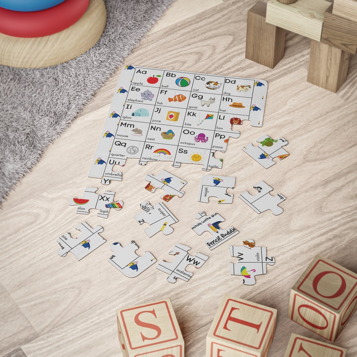 Kids' Puzzle, 30-Piece - Pencil Buddies