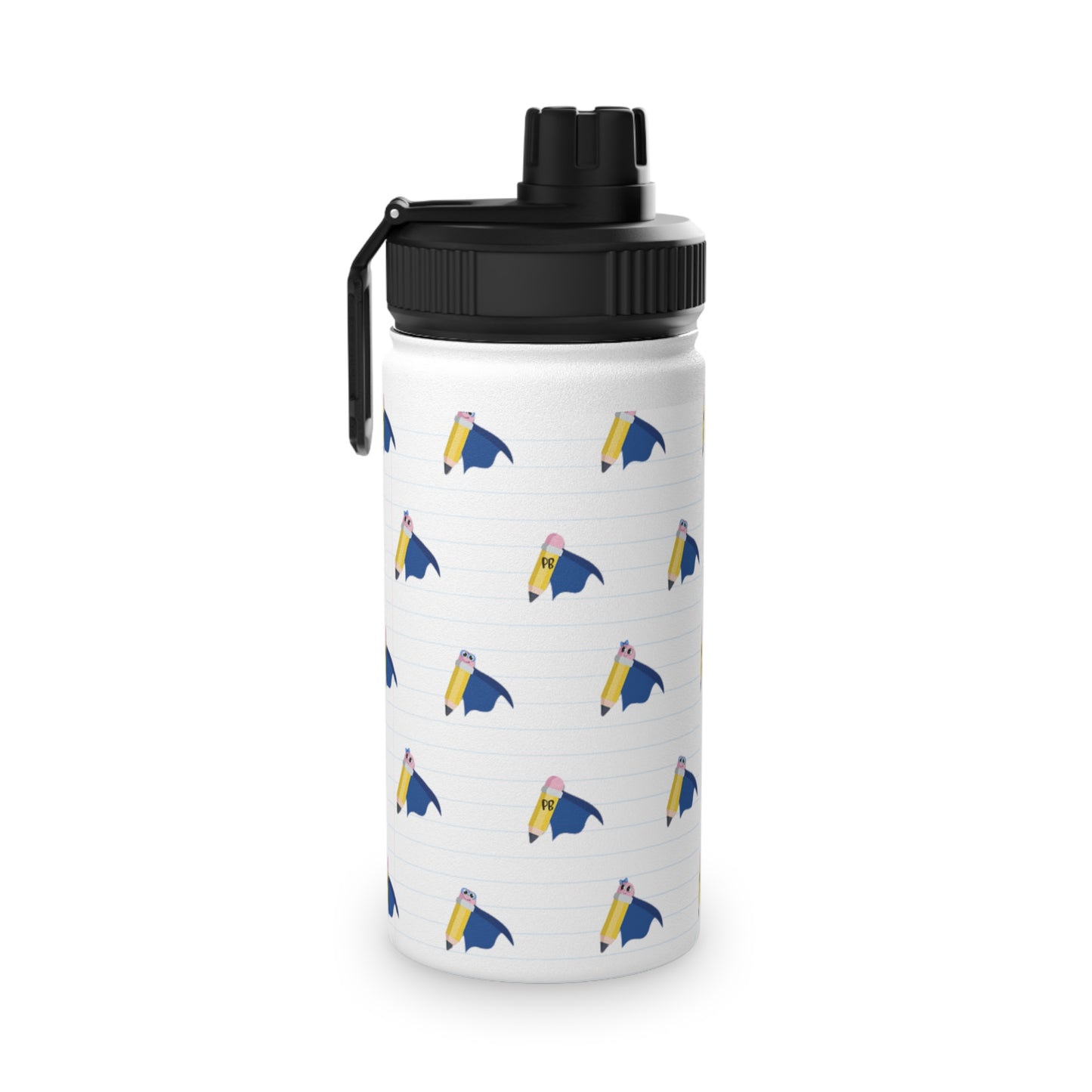 Cute Cartoon Water Bottle with Sports Lid - Perfect for Kids and Active Lifestyle - Pencil Buddies