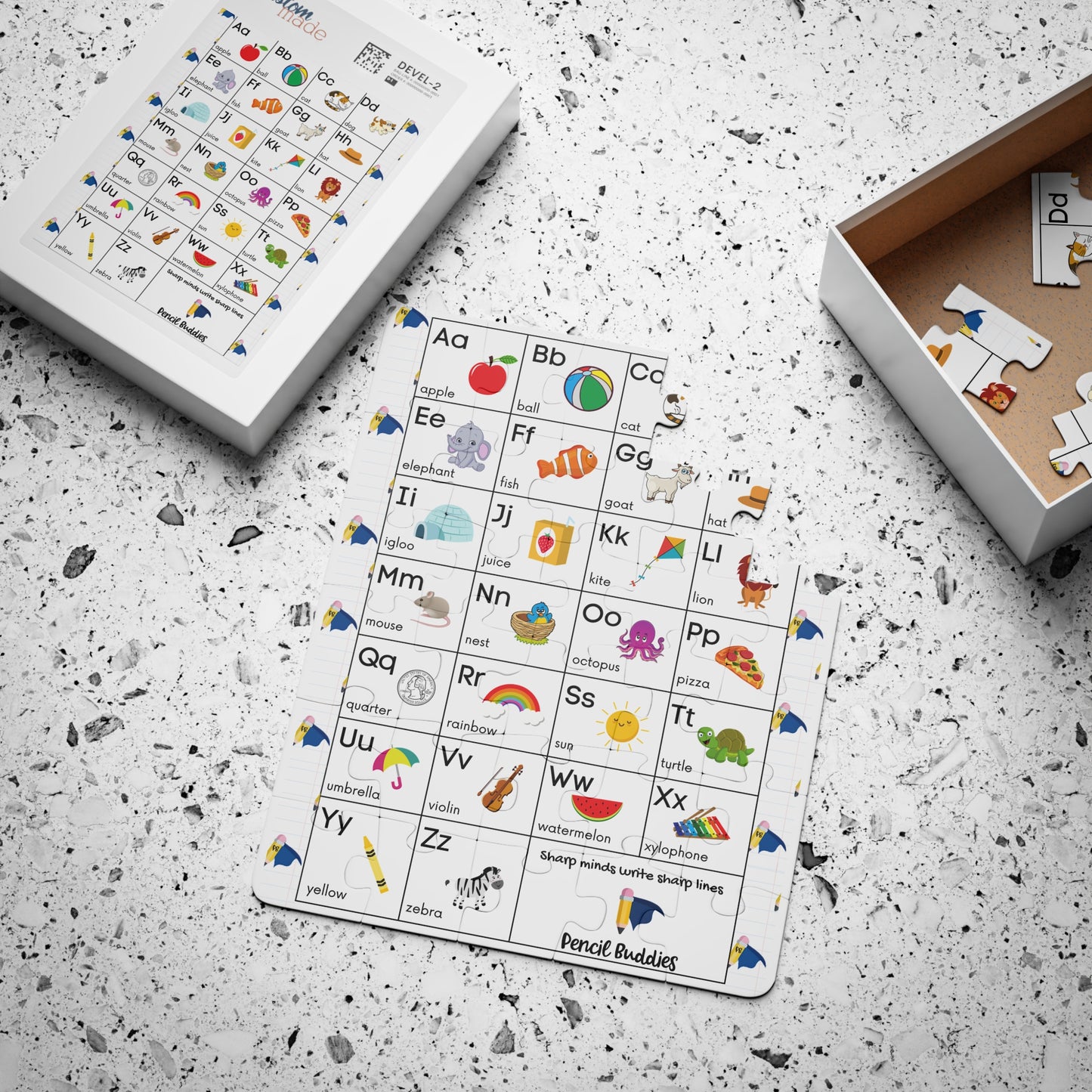 Kids' Puzzle, 30-Piece - Pencil Buddies