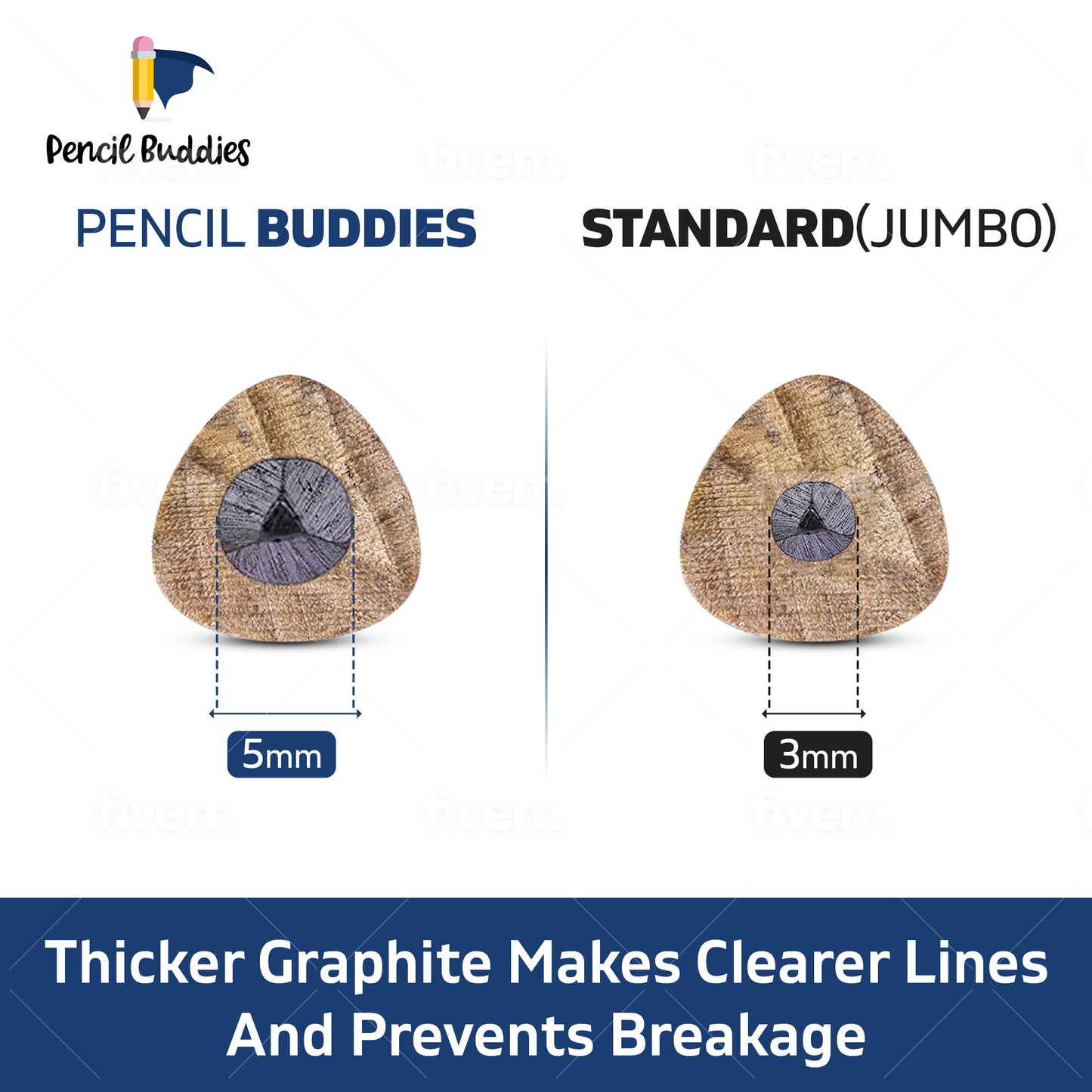 2-Pack Bundle: Short Jumbo Blue Pencils & Colored Pencils (18 Total) – Perfect for Beginners - Pencil Buddies