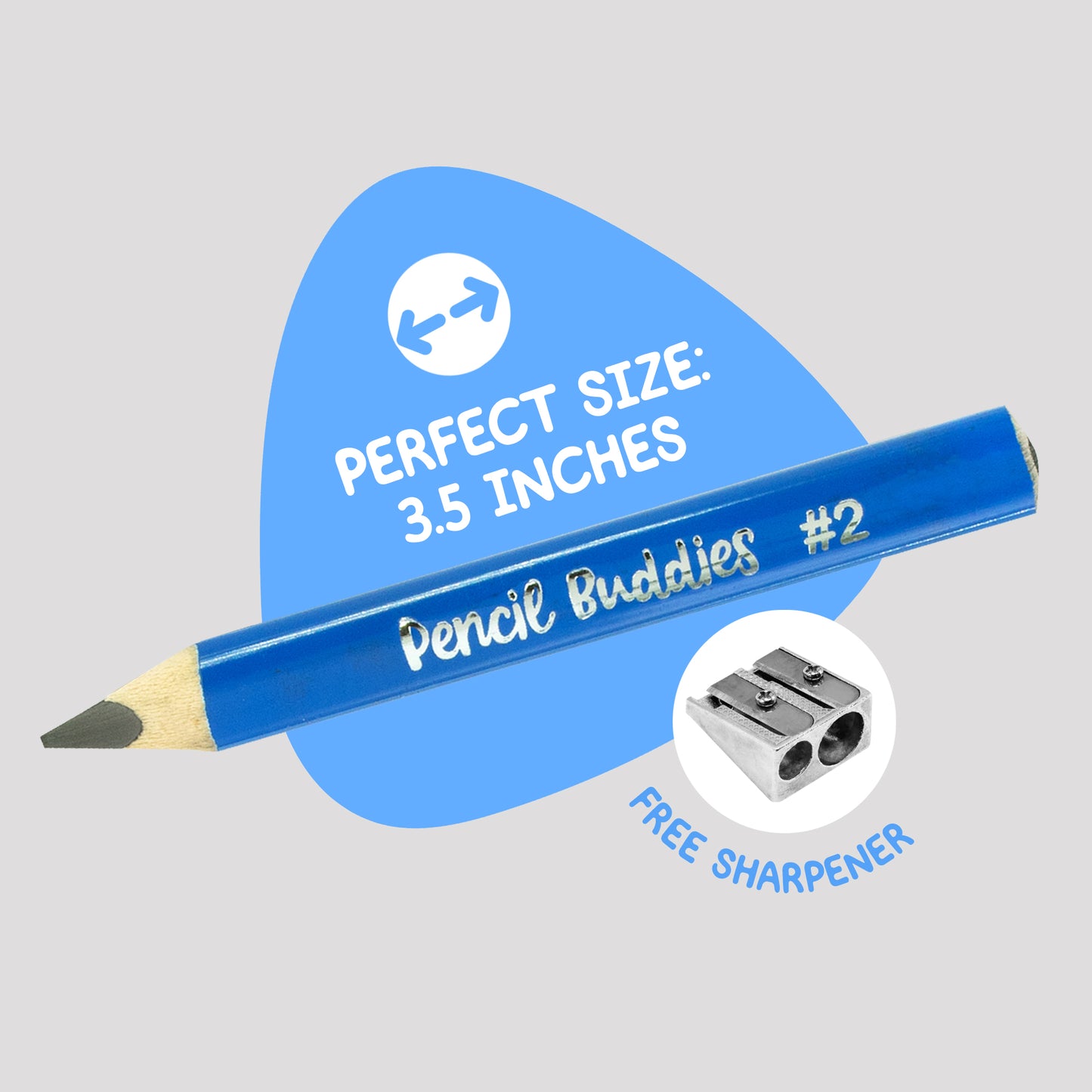 2-Pack Bundle: Short Jumbo Blue Pencils & Colored Pencils (18 Total) – Perfect for Beginners - Pencil Buddies