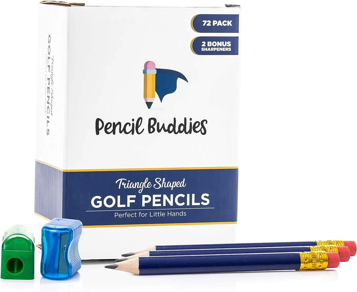 Short Triangular Pencils (72 Pack)- Navy Blue - Pencil Buddies