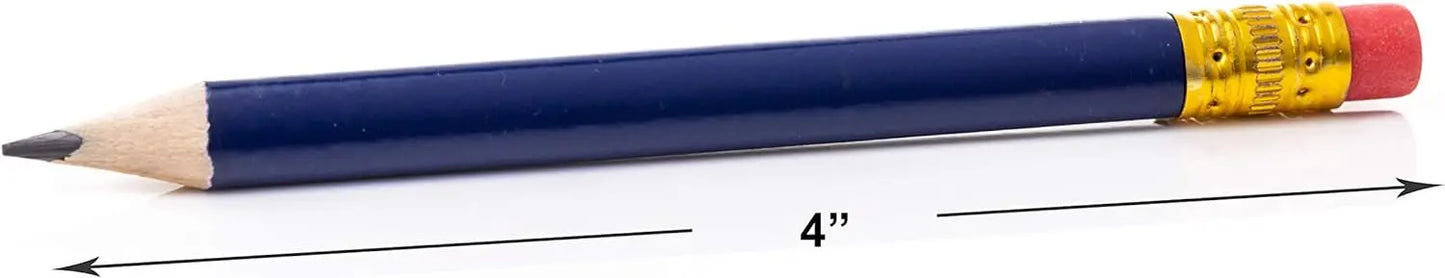 Short Triangular Pencils (72 Pack) Navy & Pink - Pencil Buddies