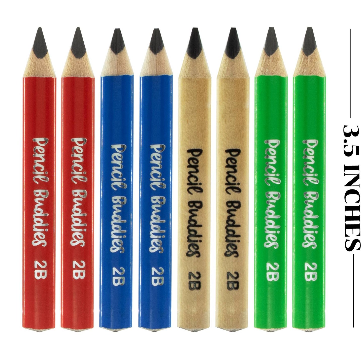 Jumbo Short Triangular Kids Pencils (Set of 8) Multi-Color - Pencil Buddies