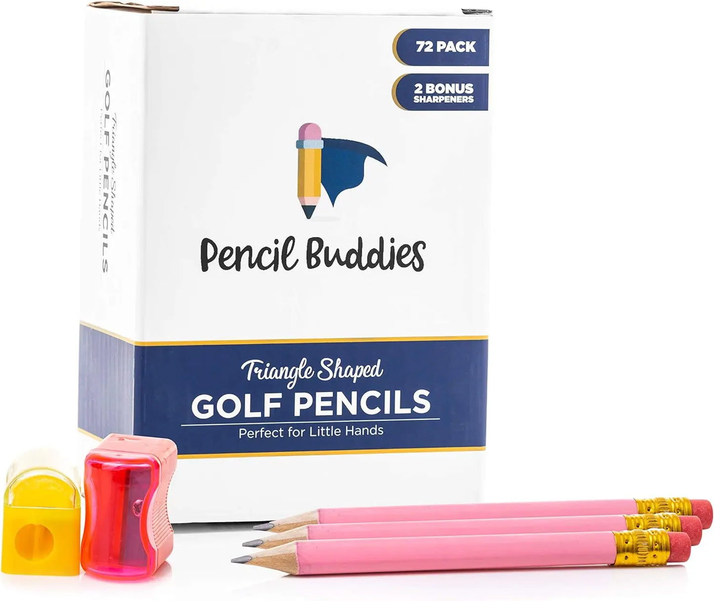 Short Triangular Pencils (72 Pack) Pink - Pencil Buddies