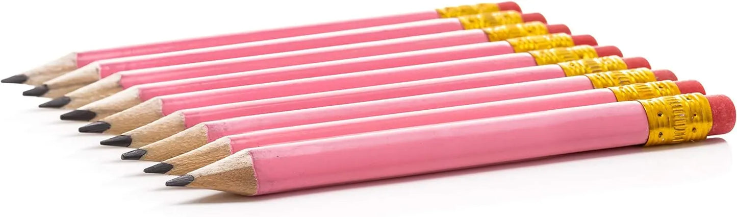 Short Triangular Pencils (72 Pack) Pink - Pencil Buddies