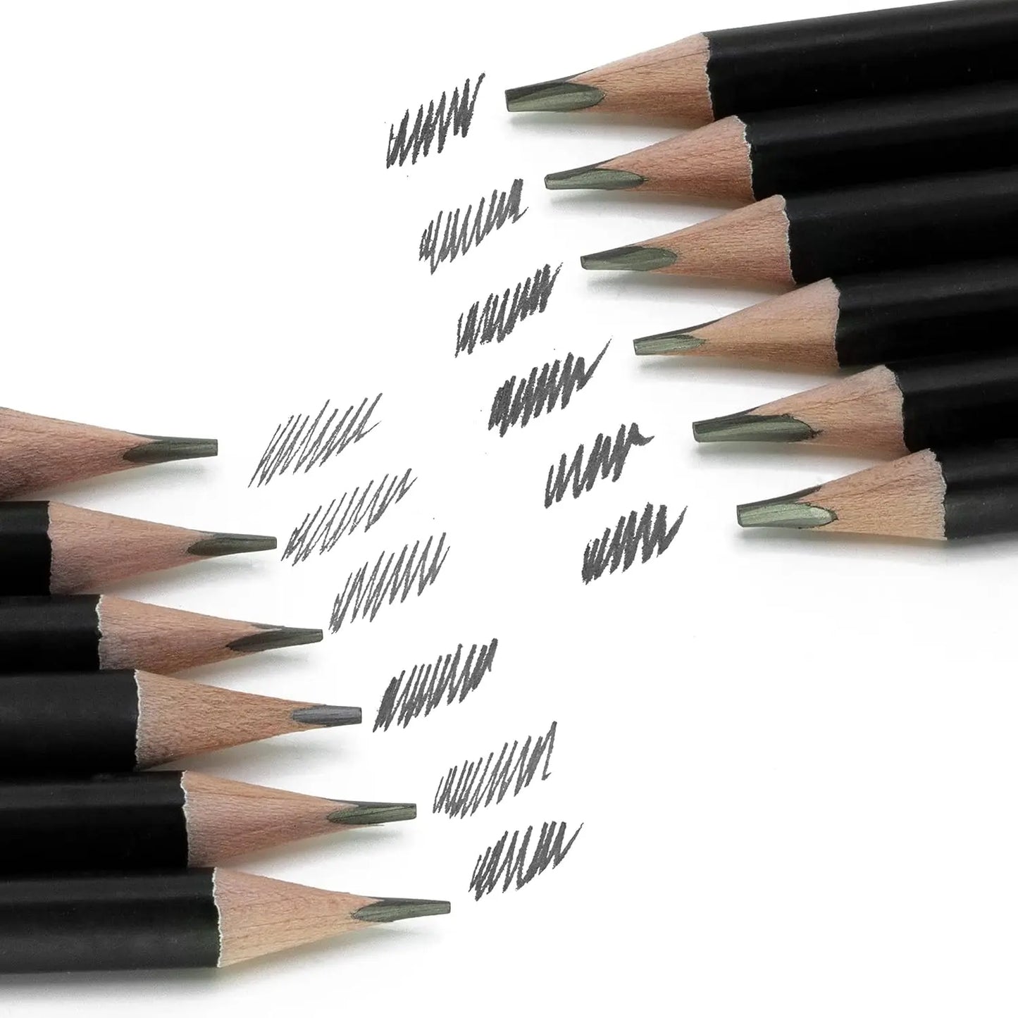 Triangular Sketch Pencils 8B-6H (Set of 12) - Pencil Buddies