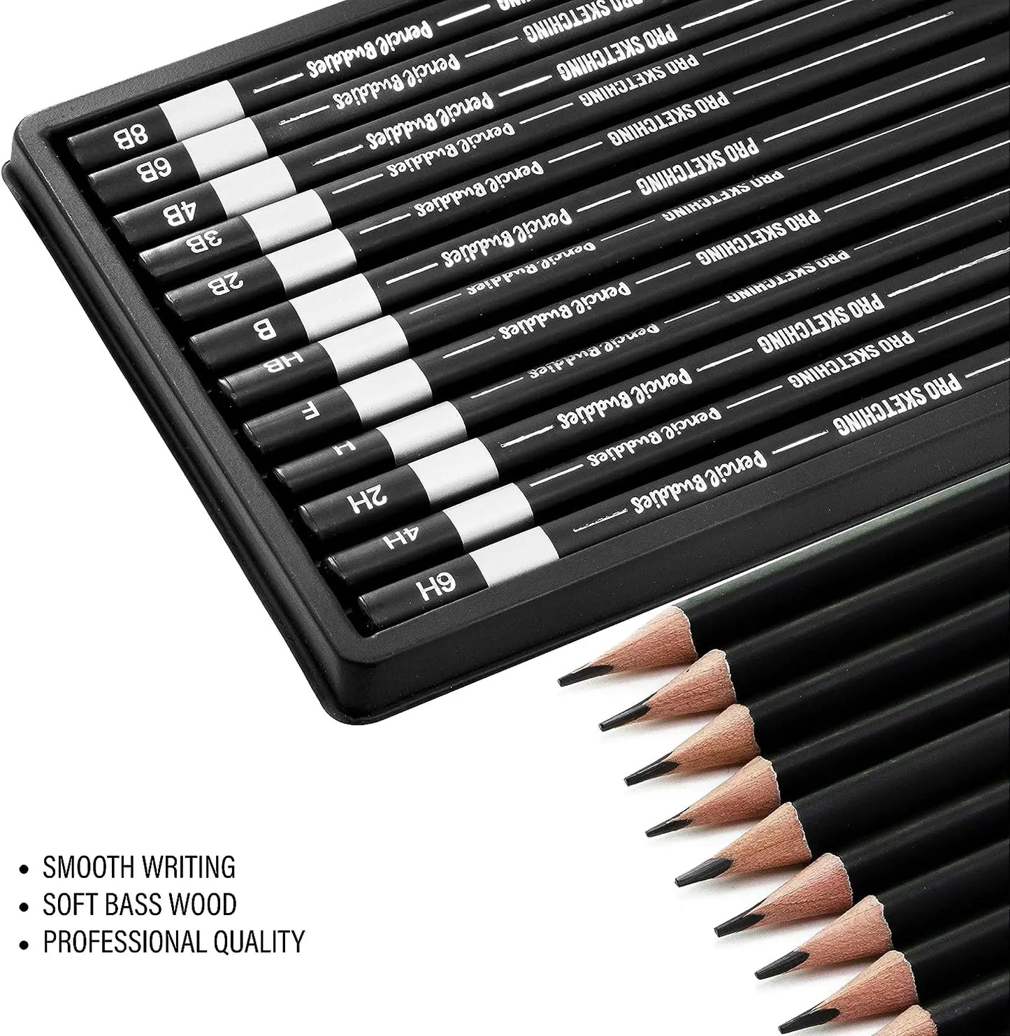 Triangular Sketch Pencils 8B-6H (Set of 12) - Pencil Buddies