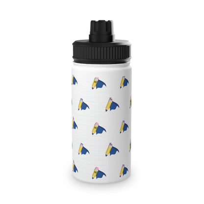 Cute Cartoon Water Bottle with Sports Lid - Perfect for Kids and Active Lifestyle - Pencil Buddies