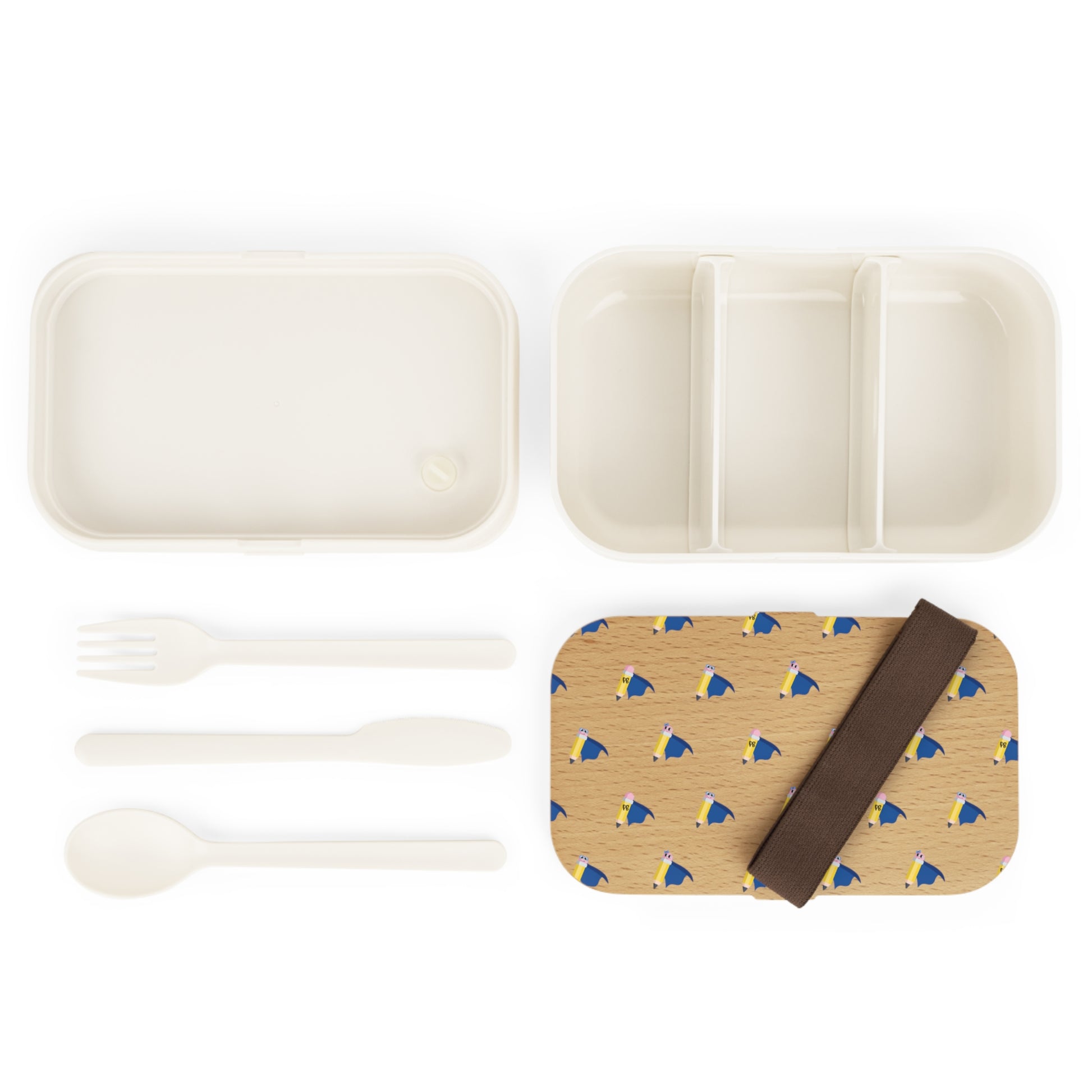 Cute Bento Lunch Box with Pencil Buddies Design - Pencil Buddies