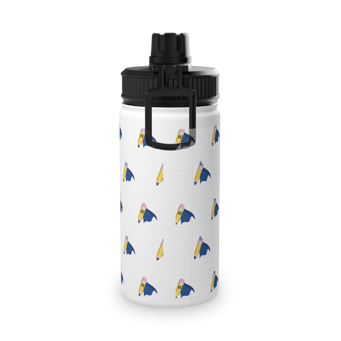 Cute Cartoon Water Bottle with Sports Lid - Perfect for Kids and Active Lifestyle - Pencil Buddies