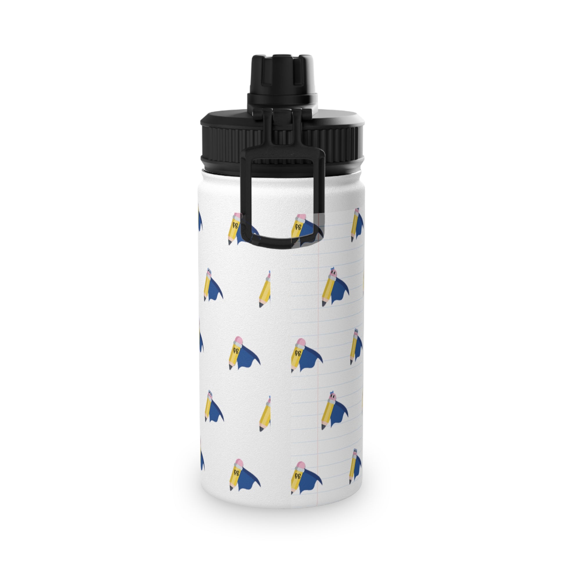 Cute Cartoon Water Bottle with Sports Lid - Perfect for Kids and Active Lifestyle - Pencil Buddies